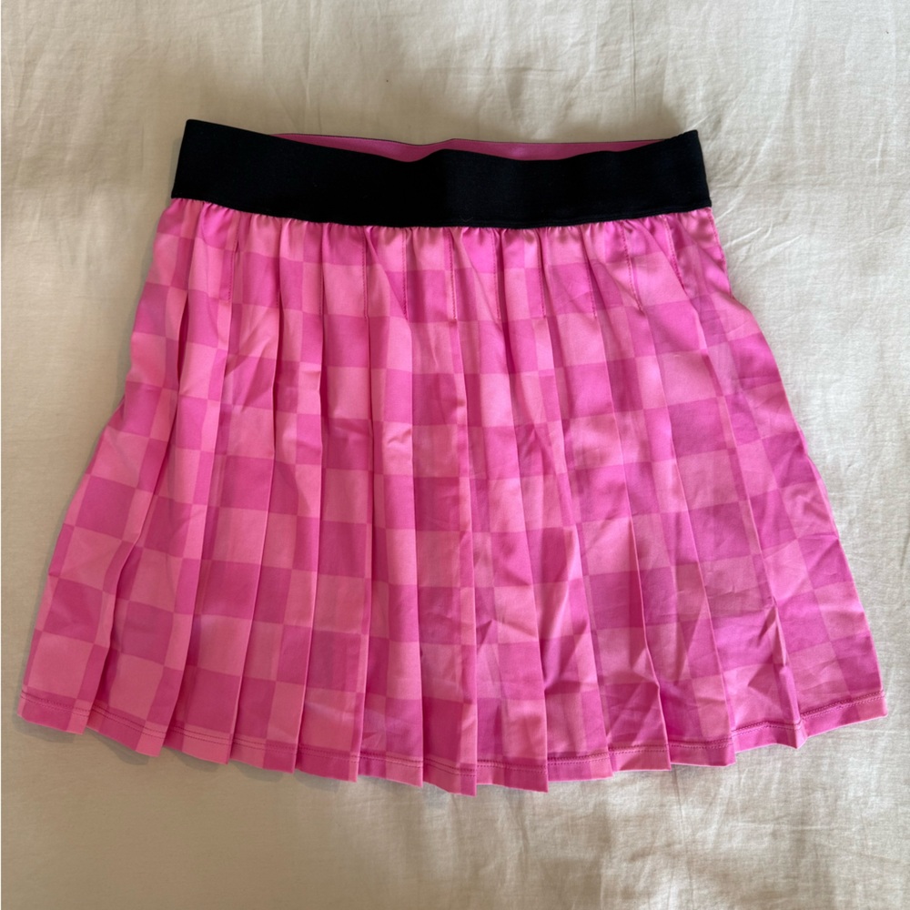 JoyLab Pink Checkered Mini Skirt